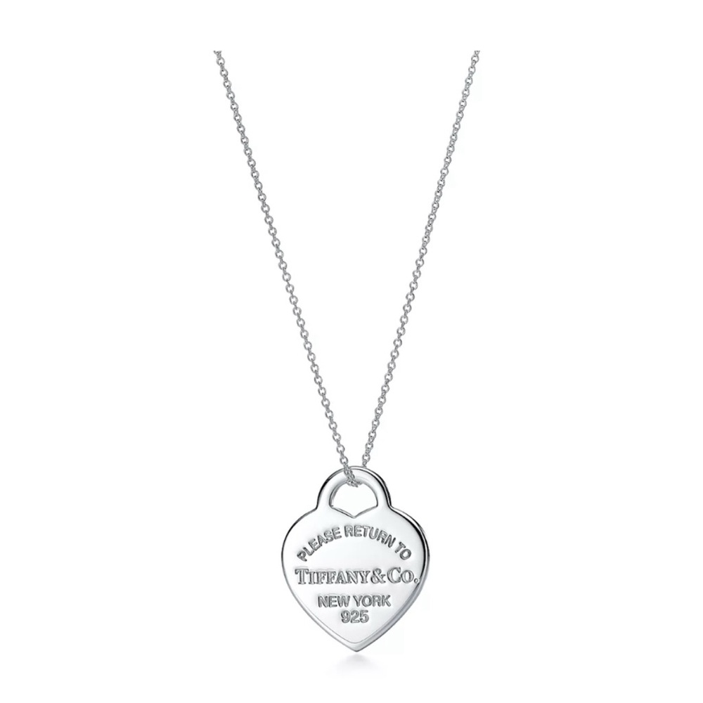 Tiffany & Co. Silver Heart Tag Pendant Necklace